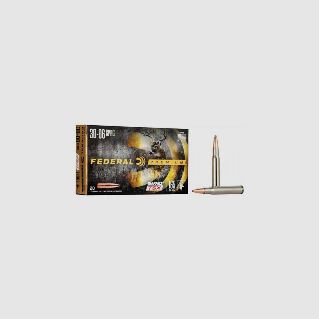 FEDERAL PREMIUM BÜCHSENPATRONEN - .30-06SPR. - 165 GRS. - BARNES TSX - 20 SCHUSS