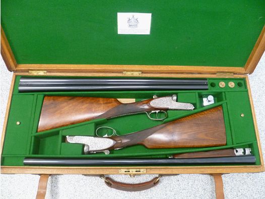 Seitenschloss-Doppelflinten-Pärchen Mauser Bristol 12/70