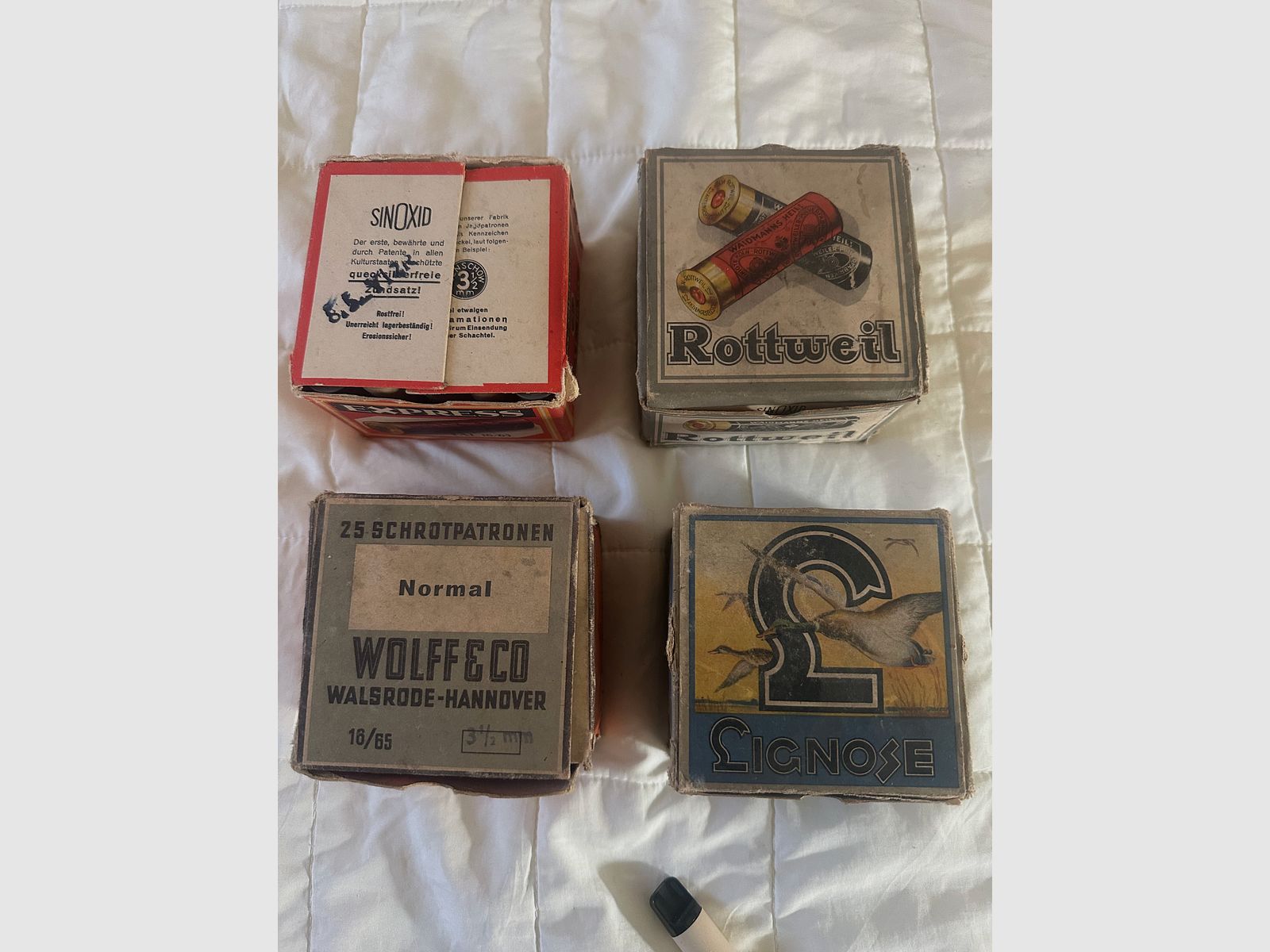 Oude hagelpatronen Kal. 12 en 16