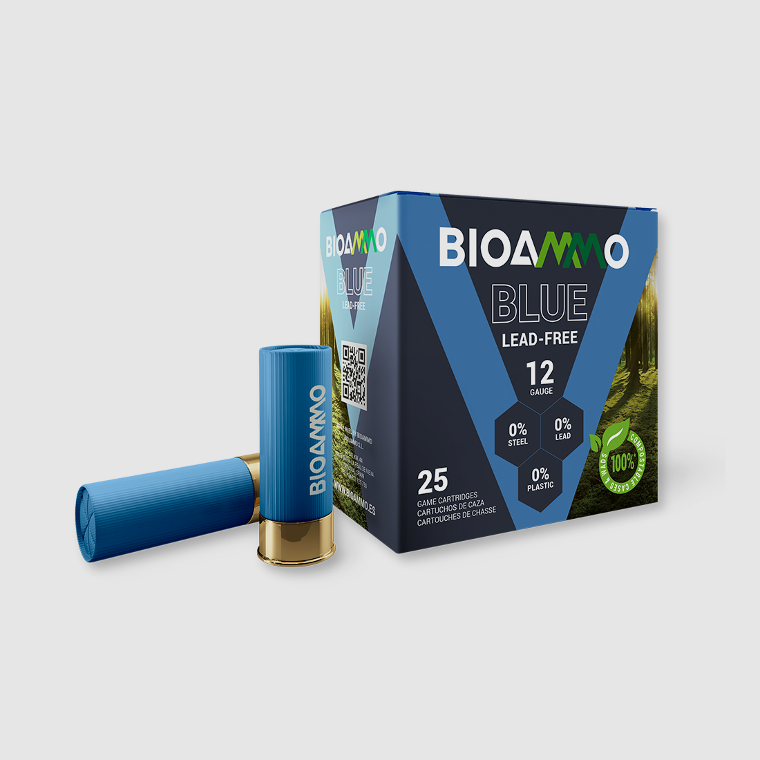 BioAmmo Blue Alloy 32gram H4 Kal. 12 (25stuks)