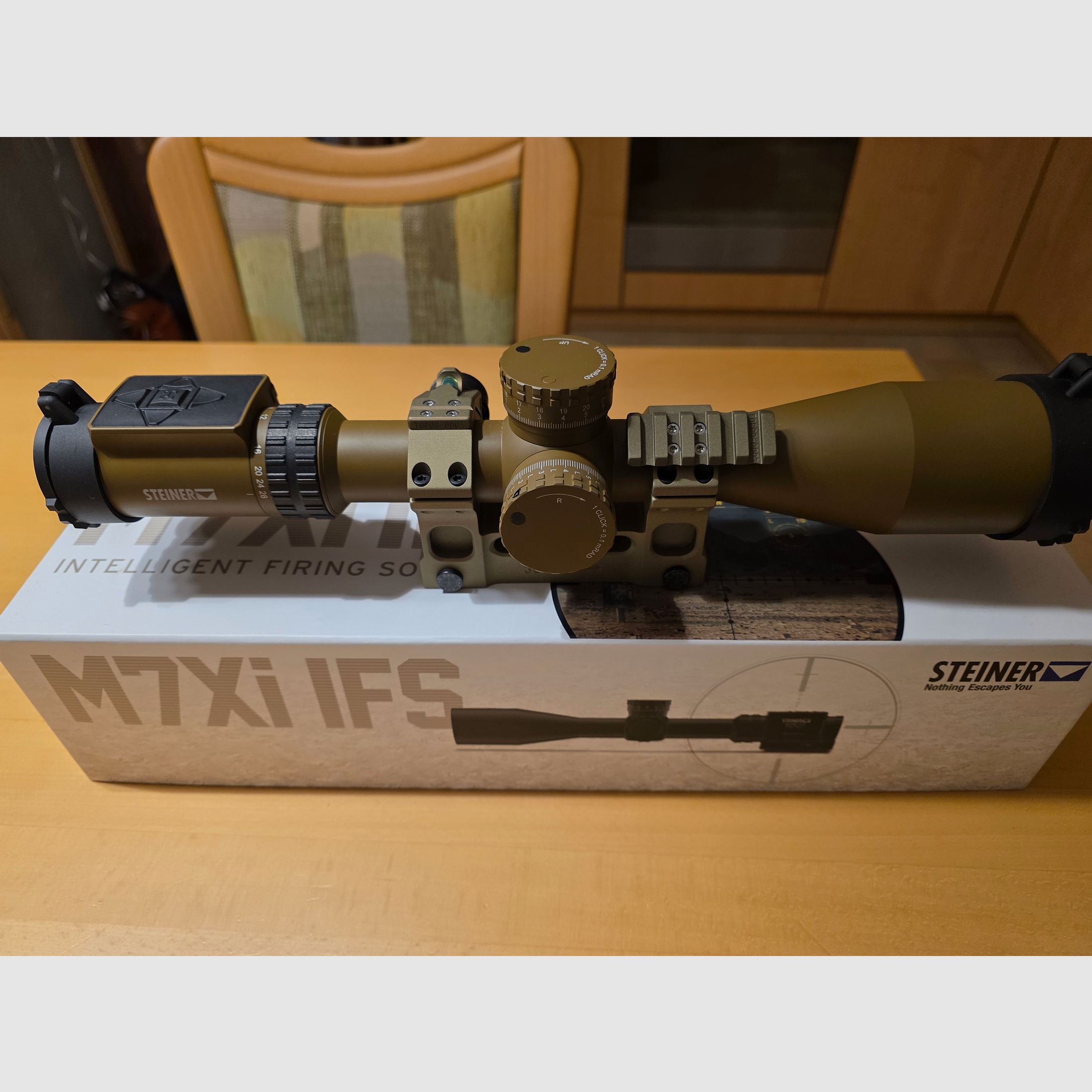 Steiner M7Xi IFS 4-28x56 | TReMoR3 | Coyote Braun | NEU & unbenutzt | inkl. original Blockmontage von ERATAC/Recknagel für z.B. Heckler & Koch