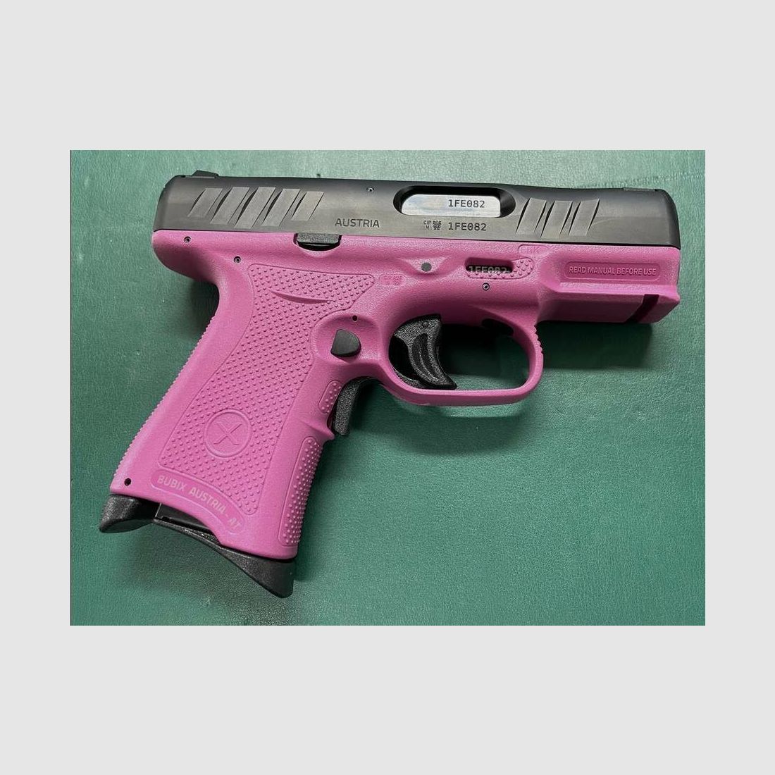 BubiX halfautomatisch pistool 9x19mm - Roze