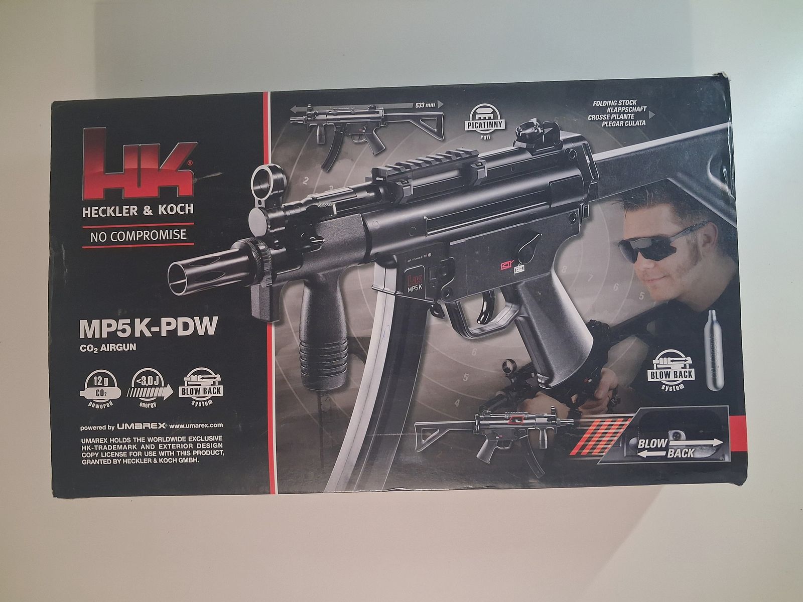 Heckler & Koch MP5 K-PDW CO2 Airgun 4.5 mm BB – Blowback