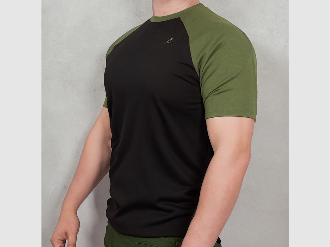 Camiseta ACE Schakal para hombre de manga corta, color oliva, imagen 2 de 5
