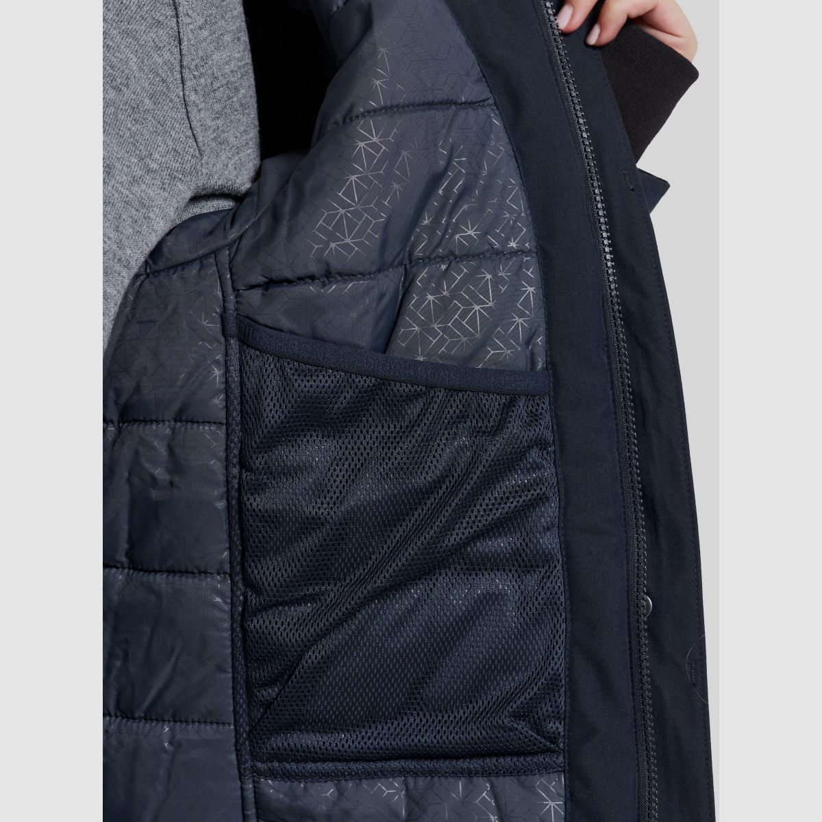 Parka para mujer DIDRIKSONS Erika 3 Azul Noche Oscura