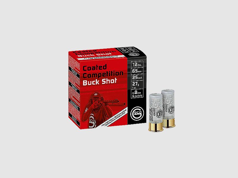 GECO Shot Cartridge Coated Competition Buck Shot 12/65
