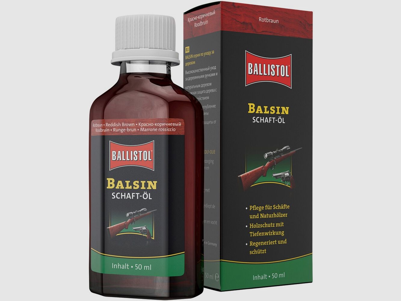 BALLISTOL Balsin shaft oil – reddish brown (50 ml bottle)