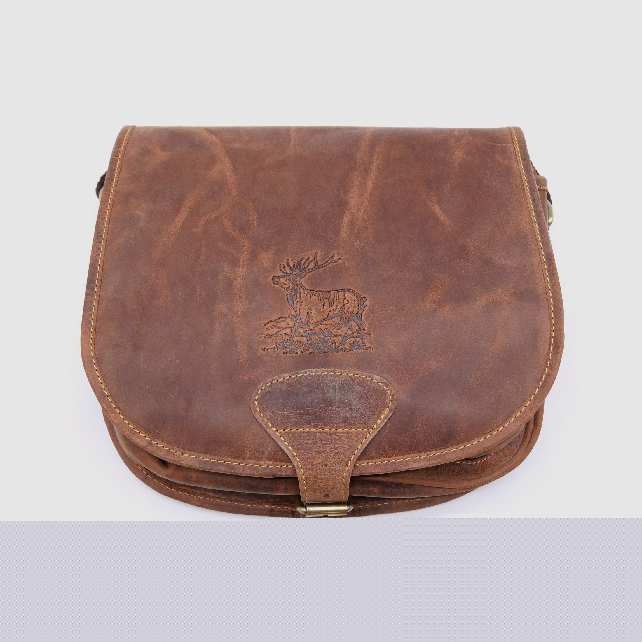 Greenburry Leder Jagdtasche Tragetasche Hunting Bag braun 1638-STAG3-25