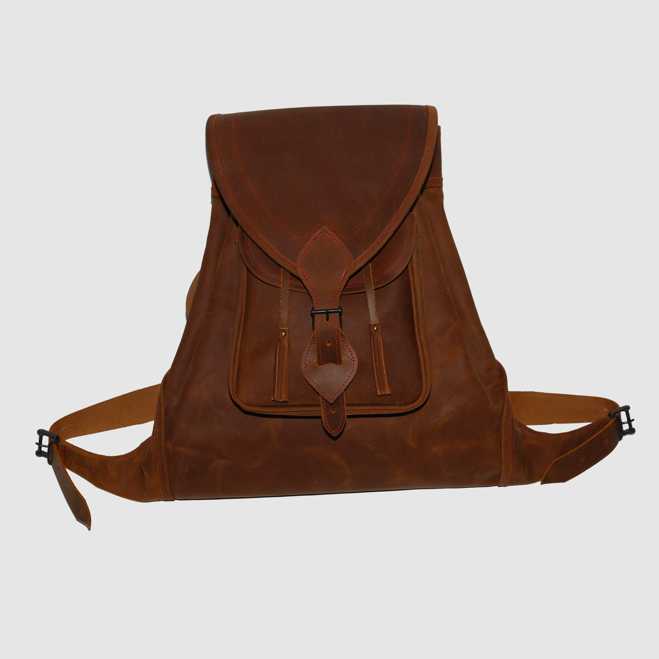 BORSA IN PELLE IMPREGNATA CON TASCA ESTERNA