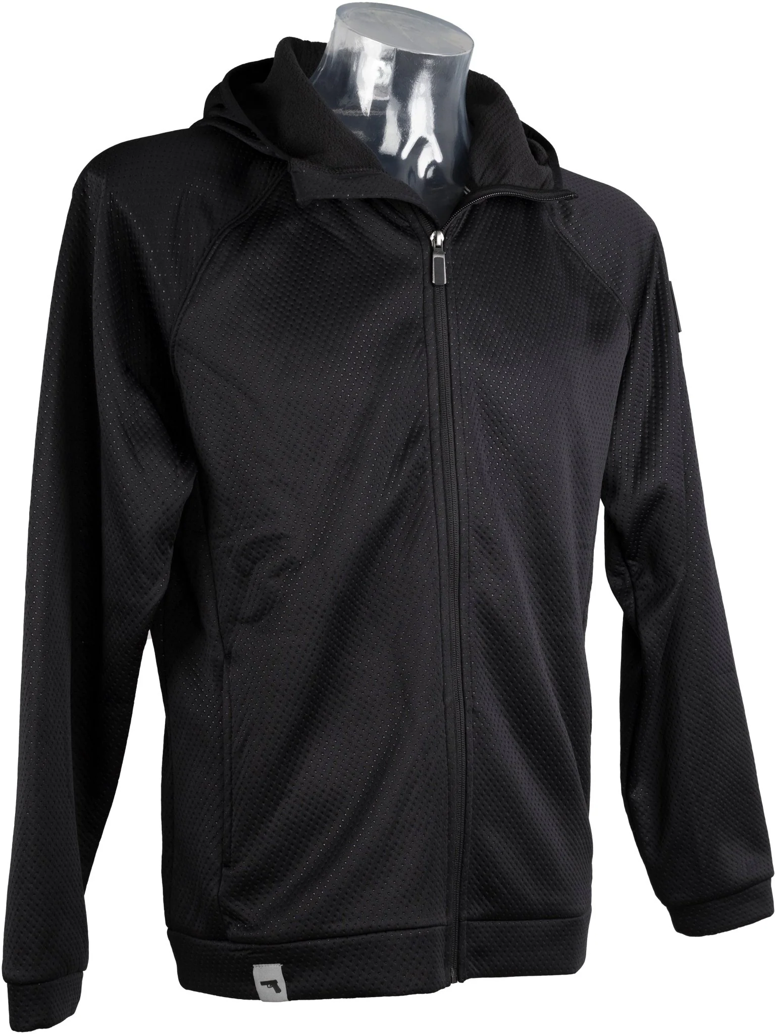 GLOCK Sweatjacket "Perfection" - Black textured, size M