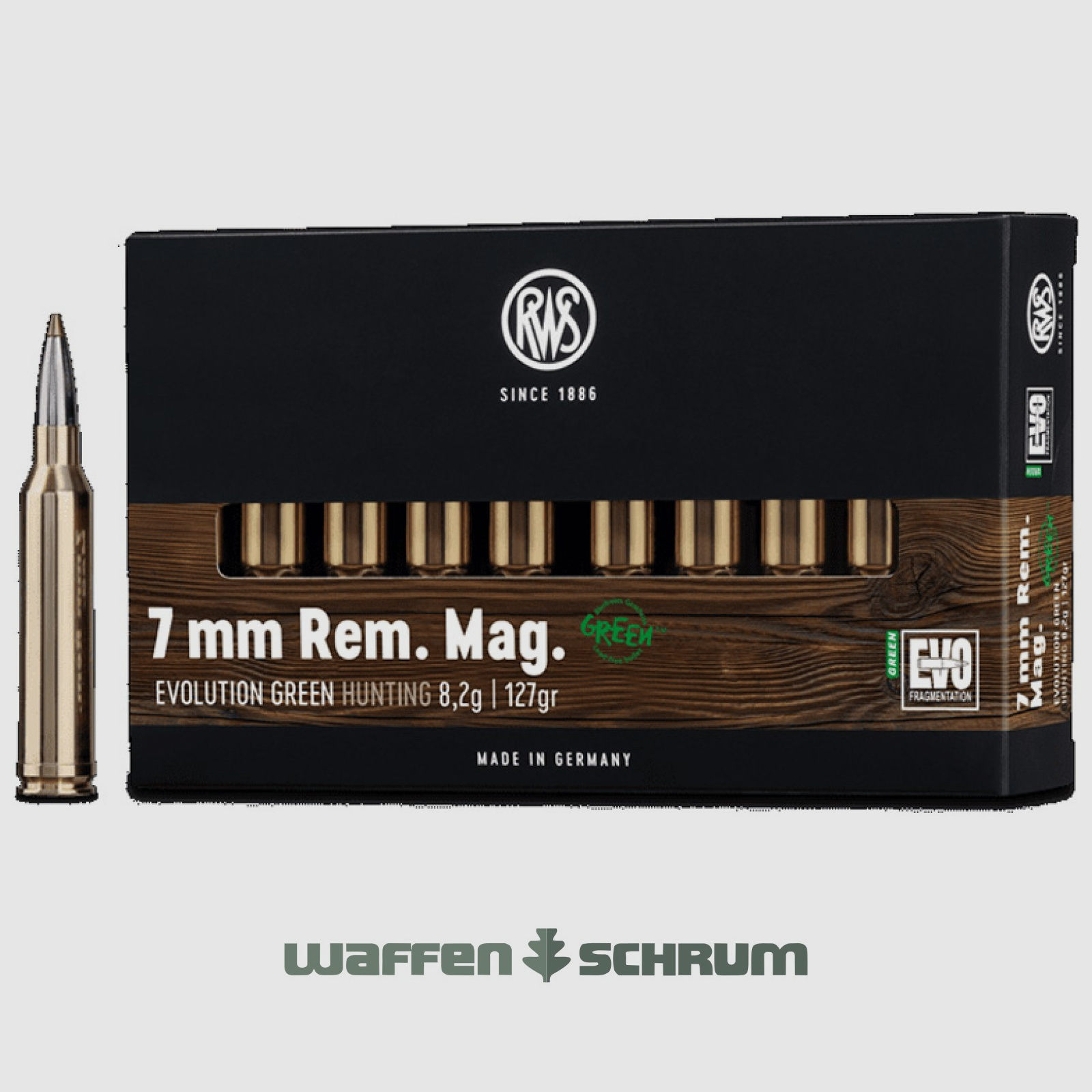 RWS Evo Green 8.2g - 127gr 7mmRemMag