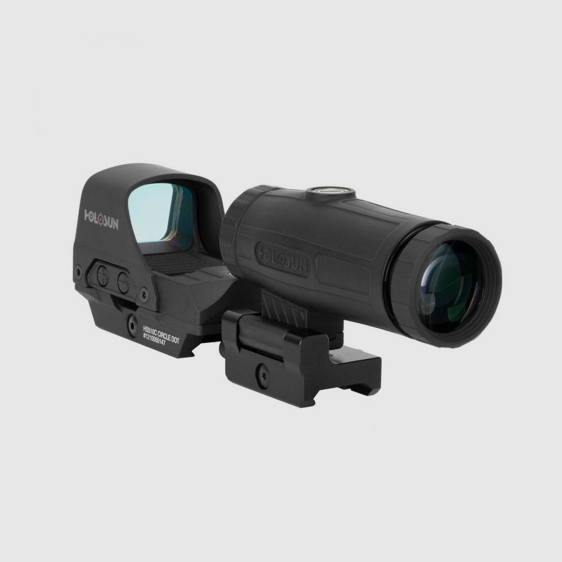 Holosun Set, Holosun reflexvizier, model HS510C-RD met rood verwisselbaar richtkruis: 2MOA punt, 65MOA cirkelpunt & 65MOA cirkel en vergrootglas HM3X, afbeelding 7 van 10
