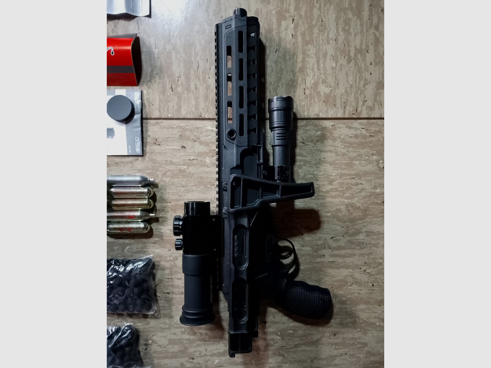 Neu T4E RAM HDR50  Tr50 gen2 + Carbine Conversion Kit+ Alu kugeln + Rubberballs .50 + Flashlight + CO2 Kapseln+ Visier Ovp 