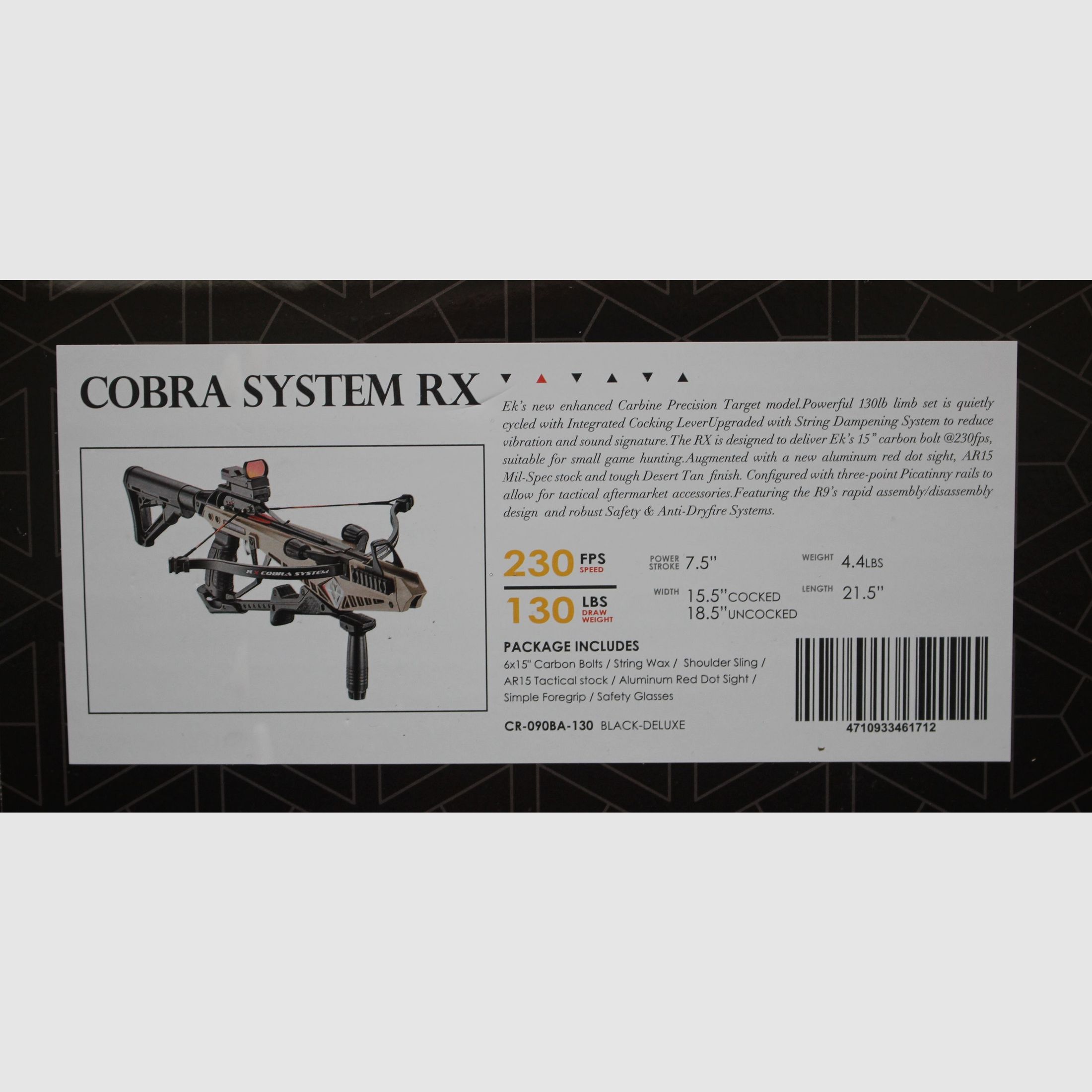 Armbrust COBRA System RX 9 130 lbs Repetierarmbrust, Taktisch,  wie neu, mit viel Zubehör