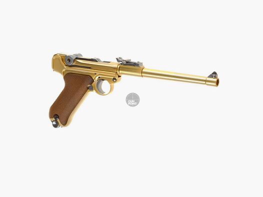Softair - Pistole - WE P08 8 Inch Full Metal GBB-Gold - ab 18, ber 0,5 Joule