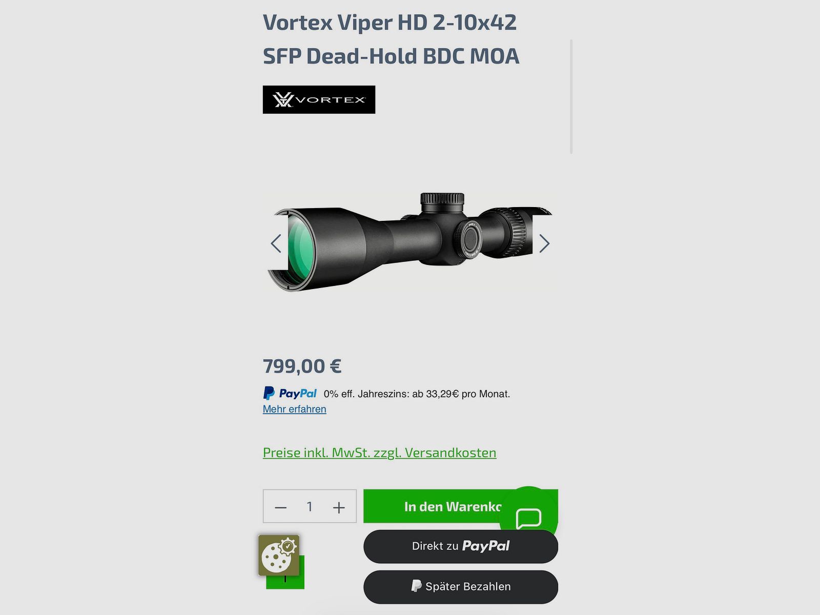 Vortex Viper HD 2-10x42 brand new