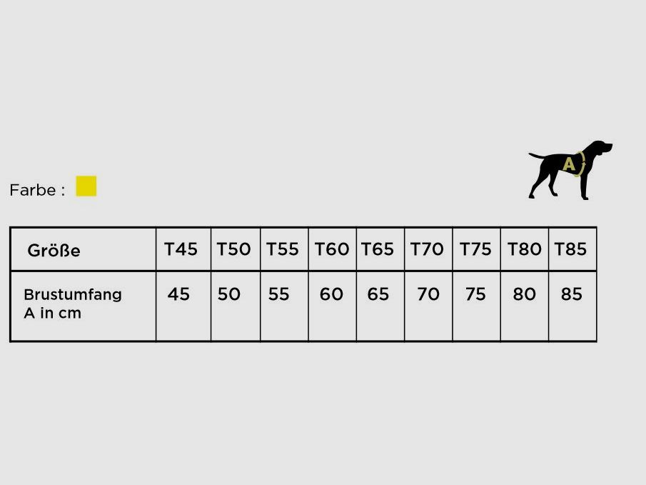 Canihunt Hundeschutzweste Protect PRO CANO 80cm Signalgelb