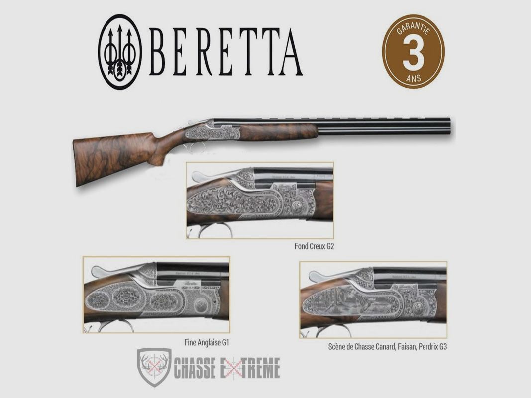 Flinte BERETTA SL3 Feine Englische Gravur G1 Kal. 12/76