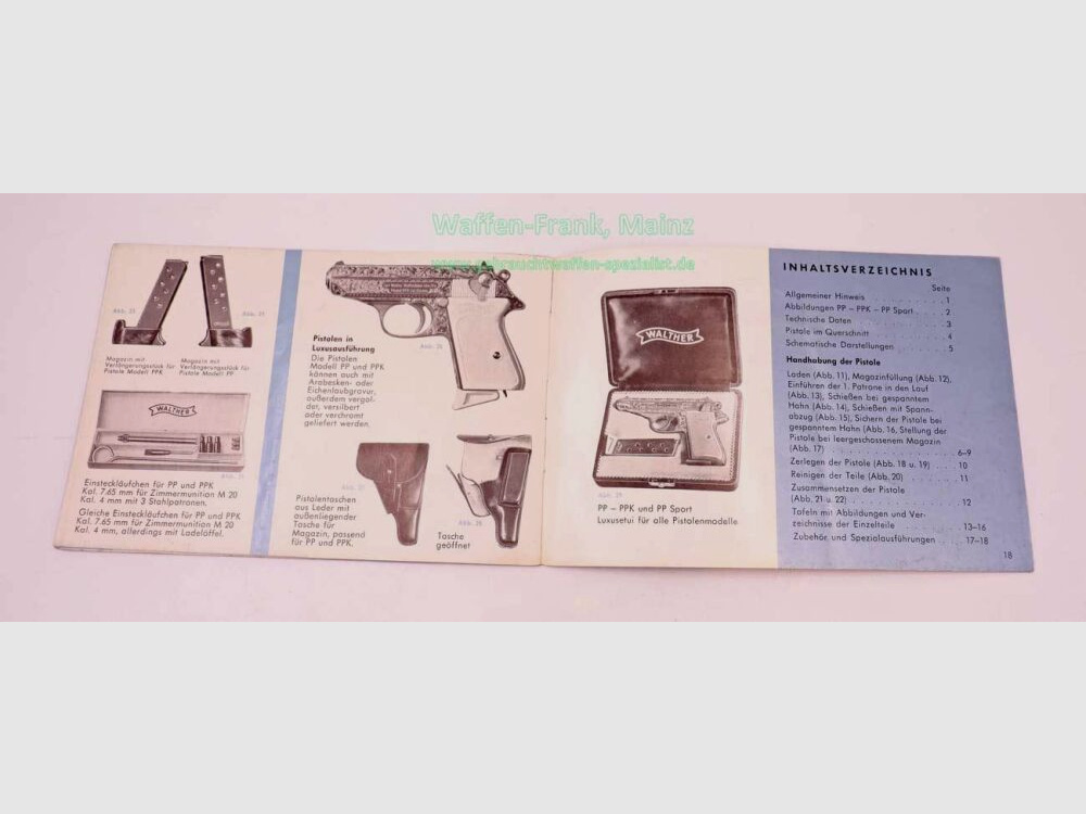 Walther - Ulm Bedienungsanleitung, Original Mod. PP