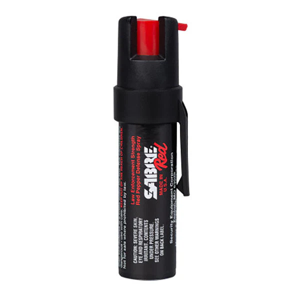 SABRE, Pfefferspray P-22-OC mit Gürtelclip, black, Strahl, 22ml