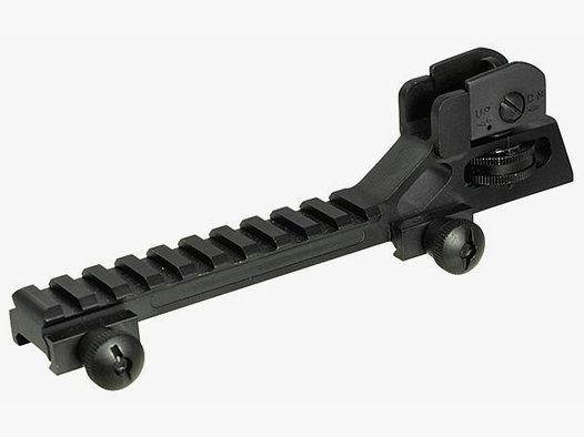 UTG 12,7 mm Picatinny verhoging met geïntegreerde achtervisier