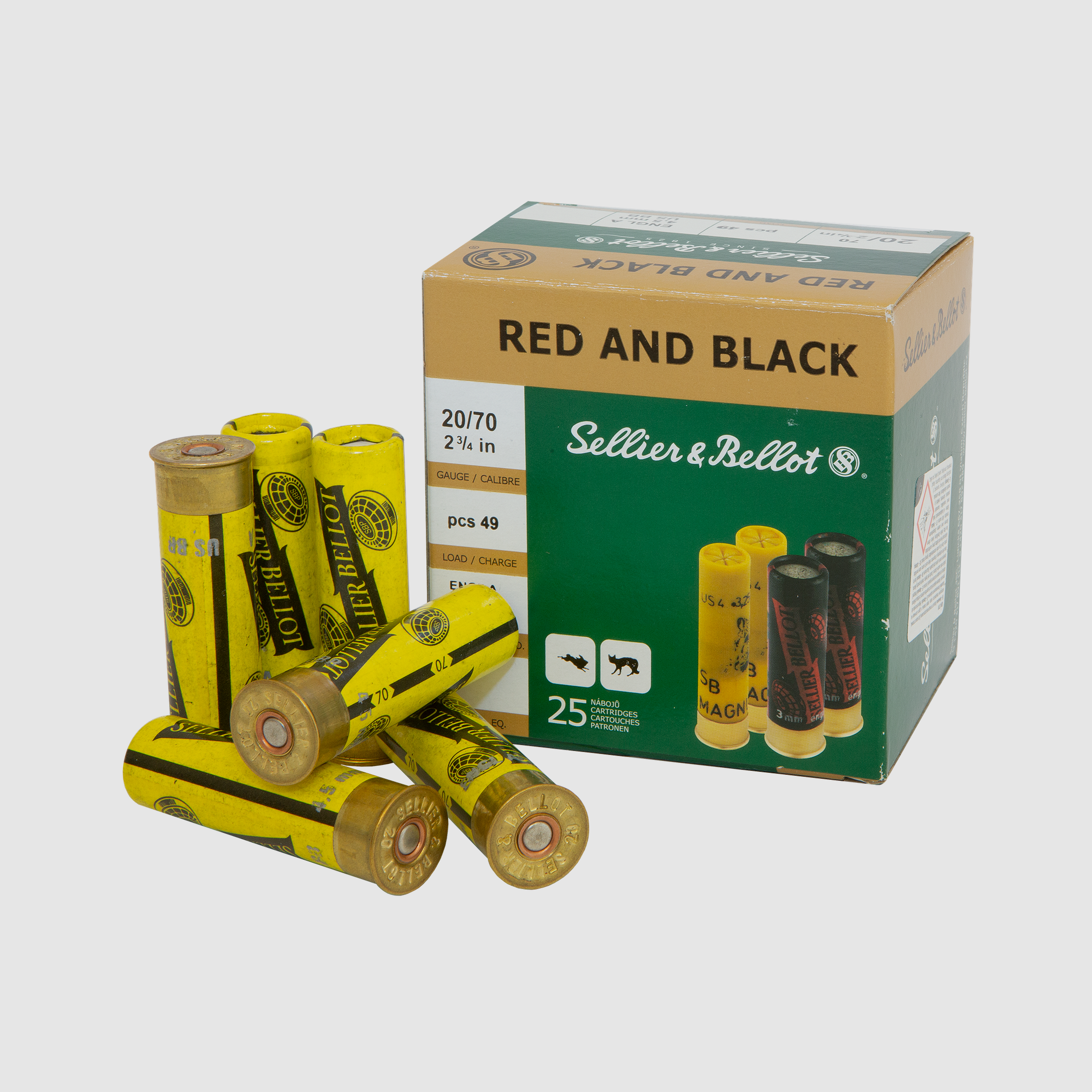 S&B 20/70 Red&Black 27g – 6,83mm – 25 pièces