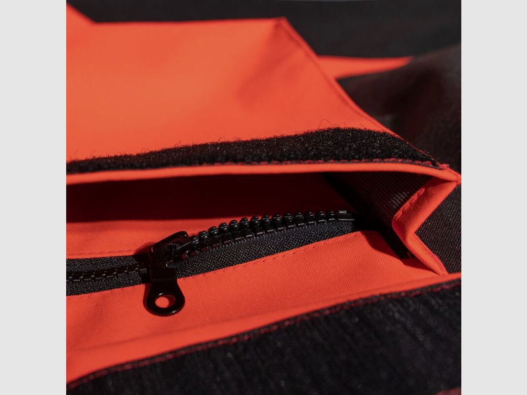 Kruedener Hundeführer-/ Durchgehjacke warnrot/braun