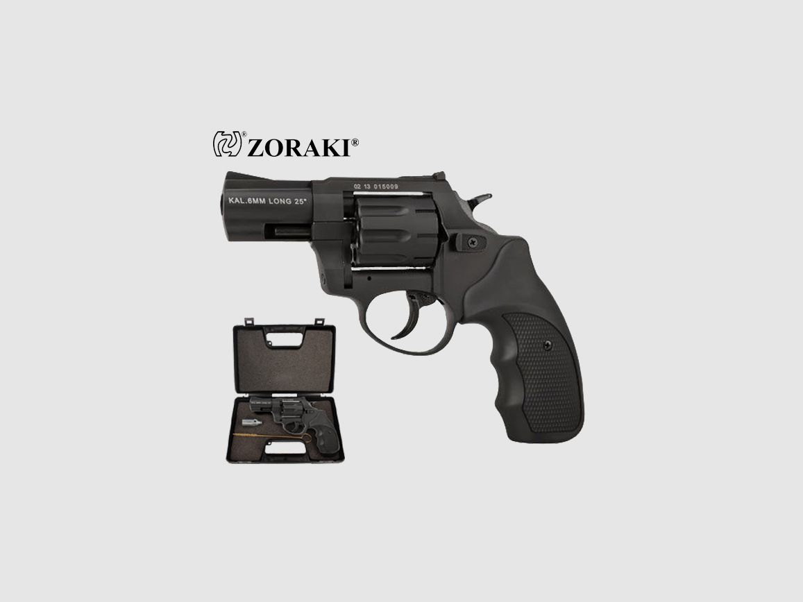 ZORAKI alarmrevolver R1-2,5" R125GP Zwart – green munitie 6 mm, afbeelding 1 van 5