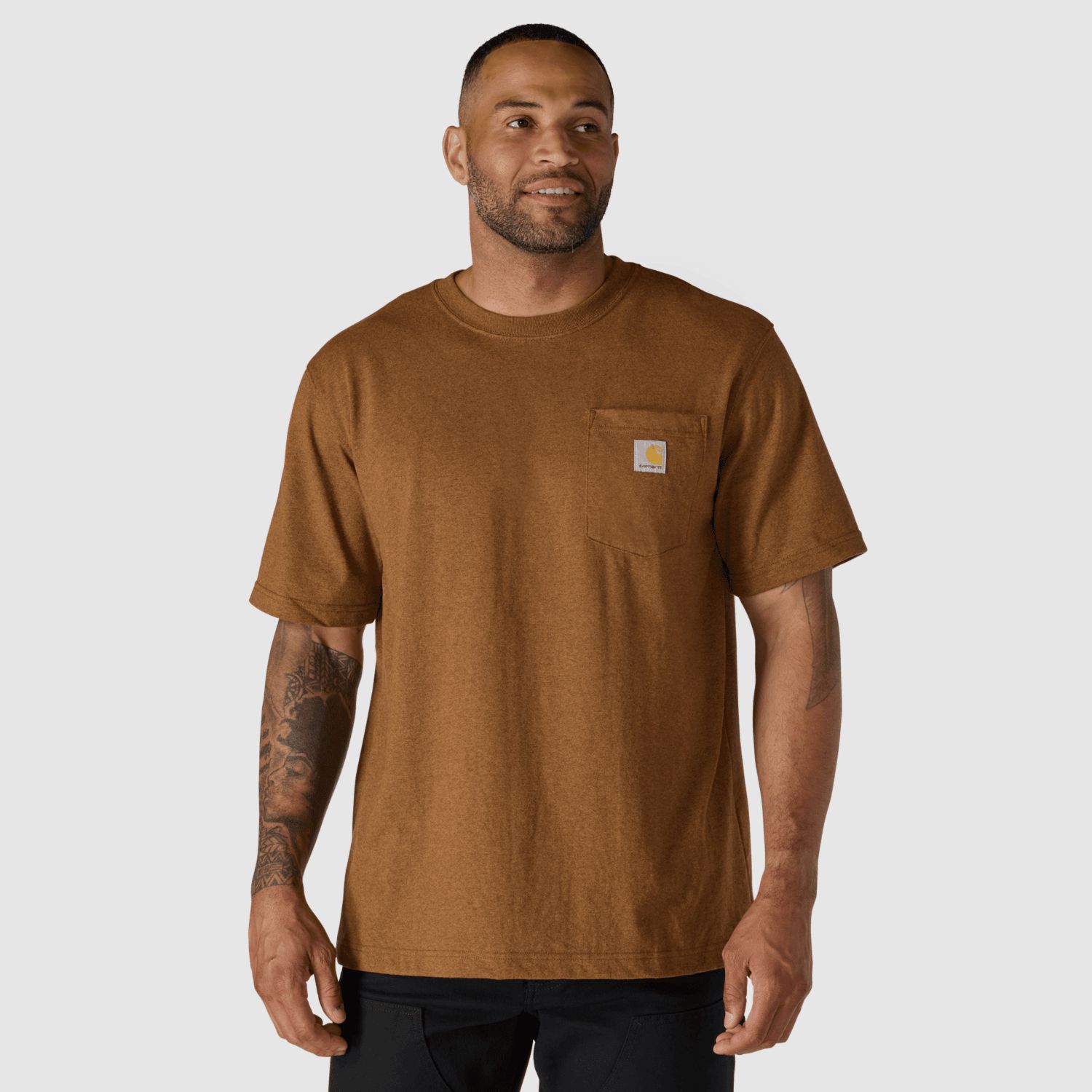 Carhartt Dearborn Relaxed Pocket T-Shirt Uomini Carhartt Marrone XS