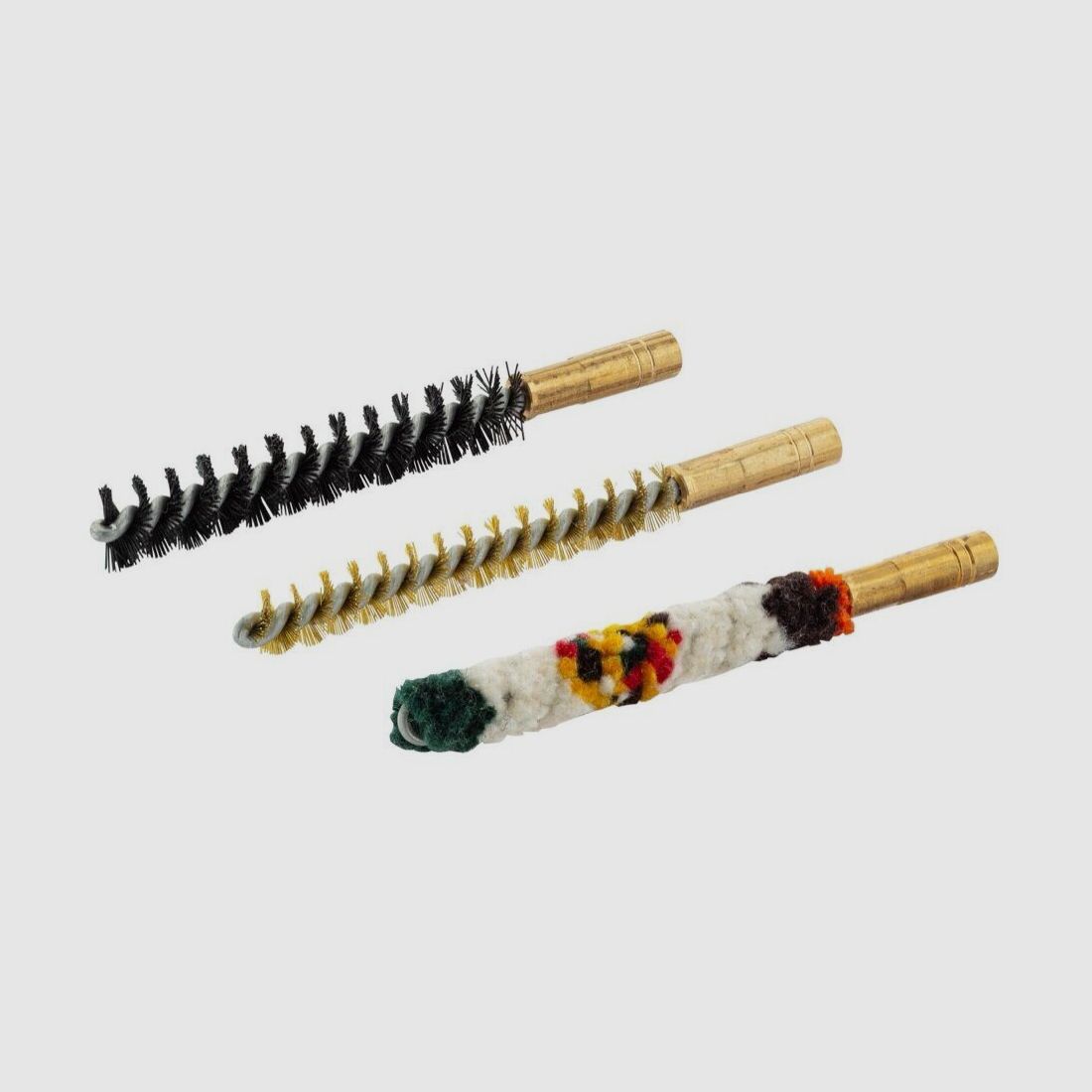 Set aus drei Bürsten für Waffen mit gezogenen Läufen – M3 weiblich Kal. 8 mm, Bild 1 von 6