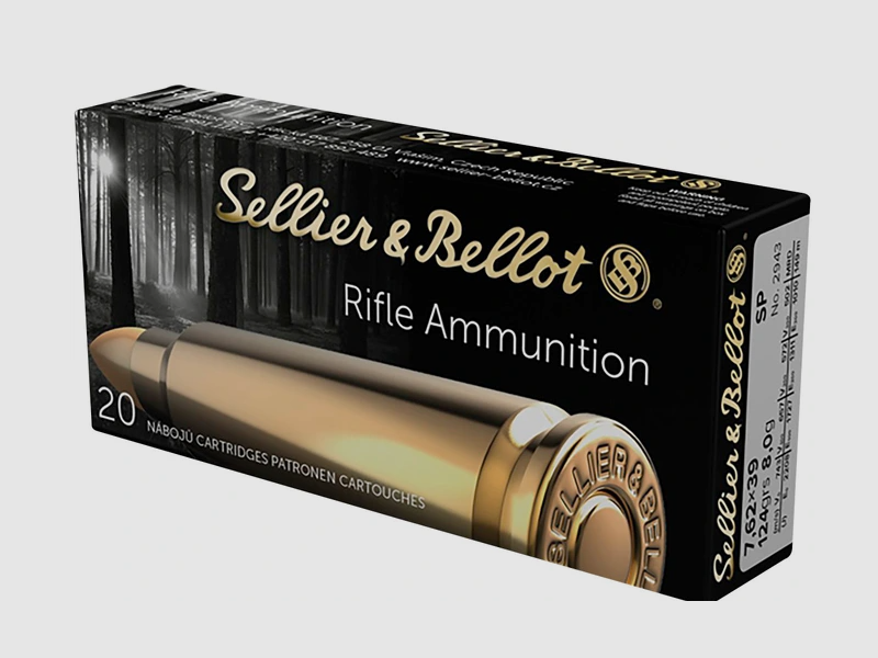 Sellier&Bellot – 7,62 × 39 FMJ – 124 gr / 8,0 g / 20 pz.