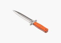 Mauser 80414842 Abfangmesser Klingenlänge 21,5 cm 440C-Stahl Gewicht: 451g Parierstange orange