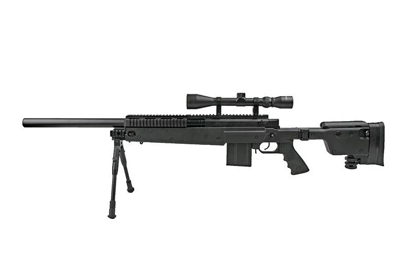 Karabin snajperski ASG WELL MB4406D - z lunetą i dwójnogiem, zdjęcie 2 z 22