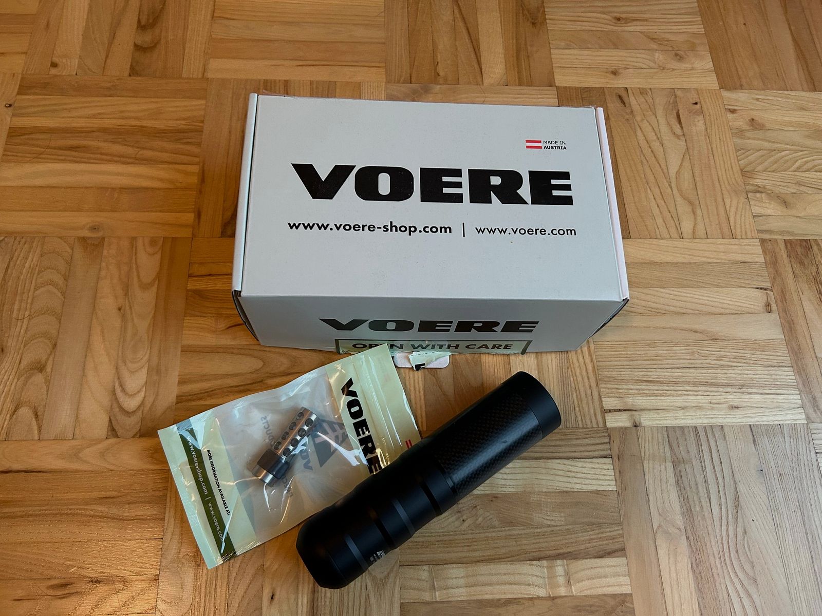 VOERE overbarrel hunting suppressor 6.5 mm – like new