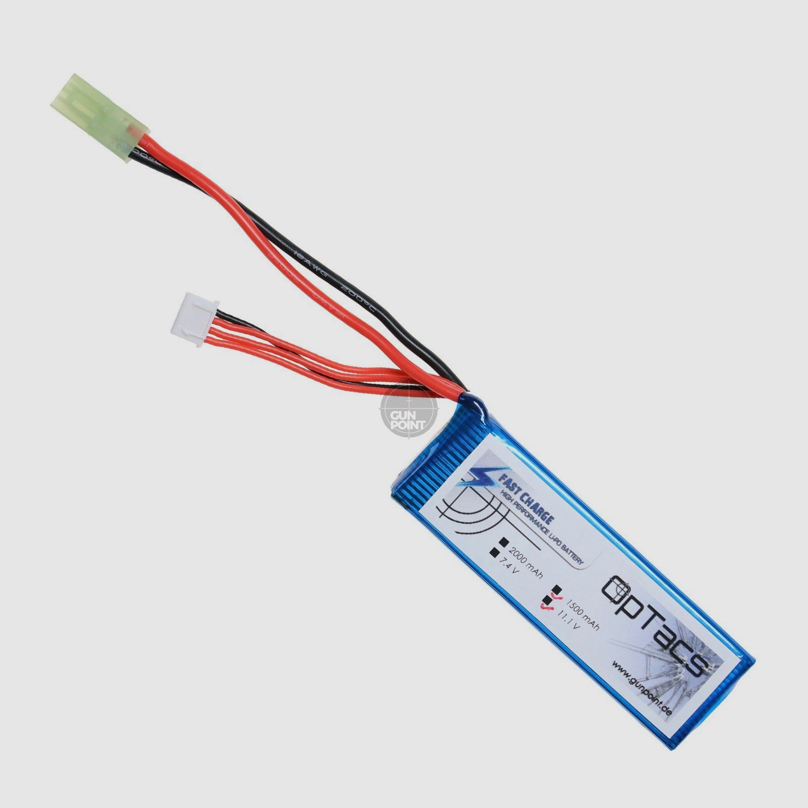 OpTacs LIPO 1500mAh 11.1V 25C Micro TAMIYA