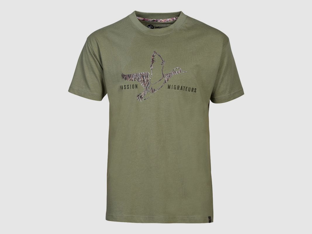 T-SHIRT PERCUSSION PASSION MIGRATEURS KAKI