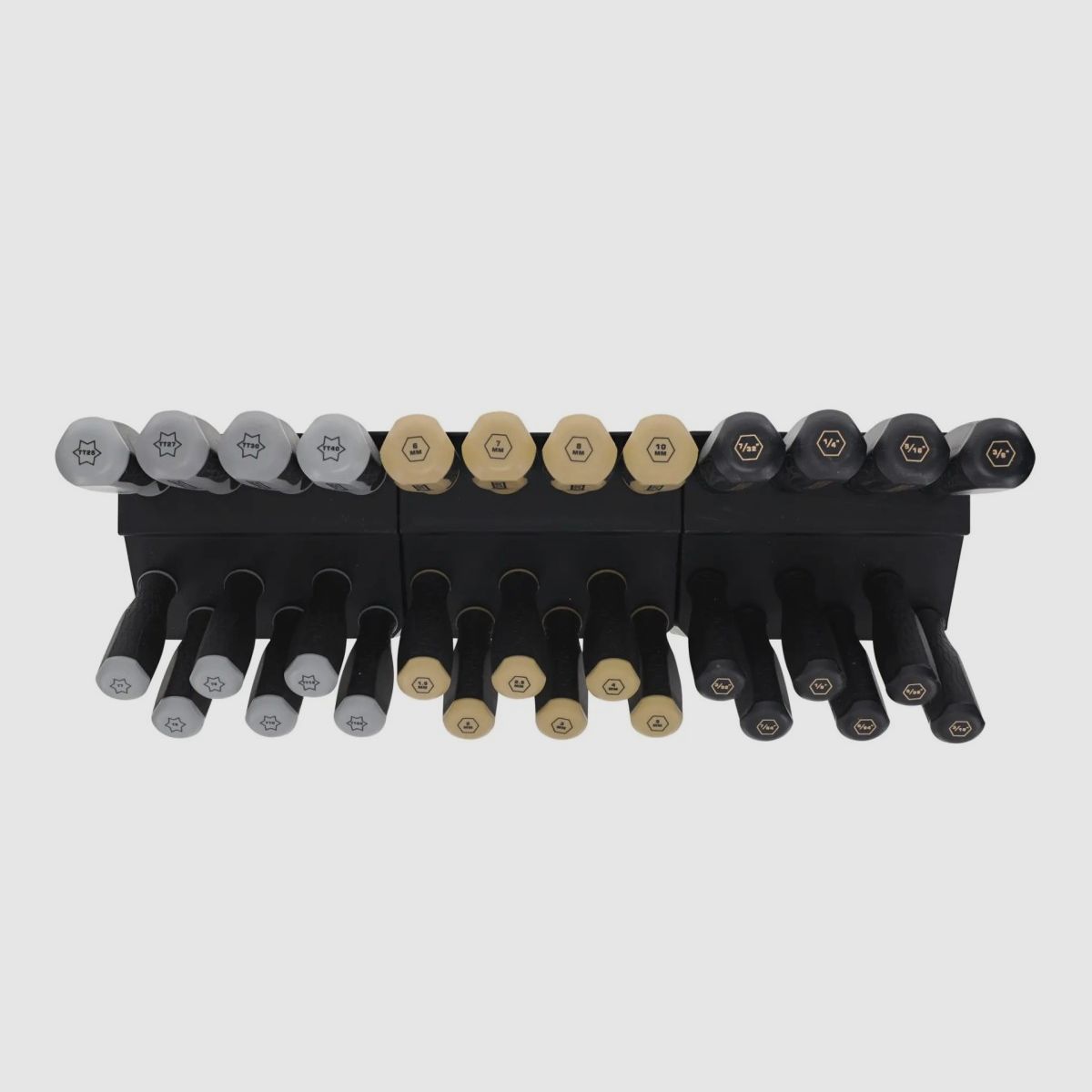 Wheeler Set 30 Sechskantschraubendreher SAE/Metrisch und Torx mit Werkbankhalter, Bild 2 von 15