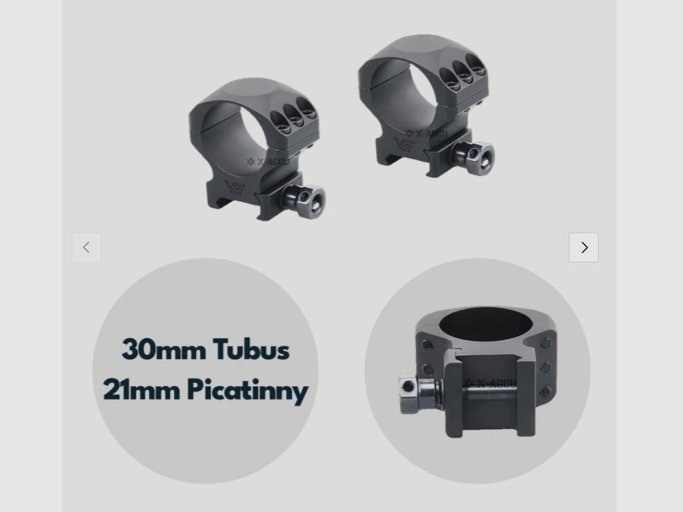 Vector Optics XASR-3001 X-Accu Montage für 30mm Tubus, 21mm Picatinny, h= 25,4mm