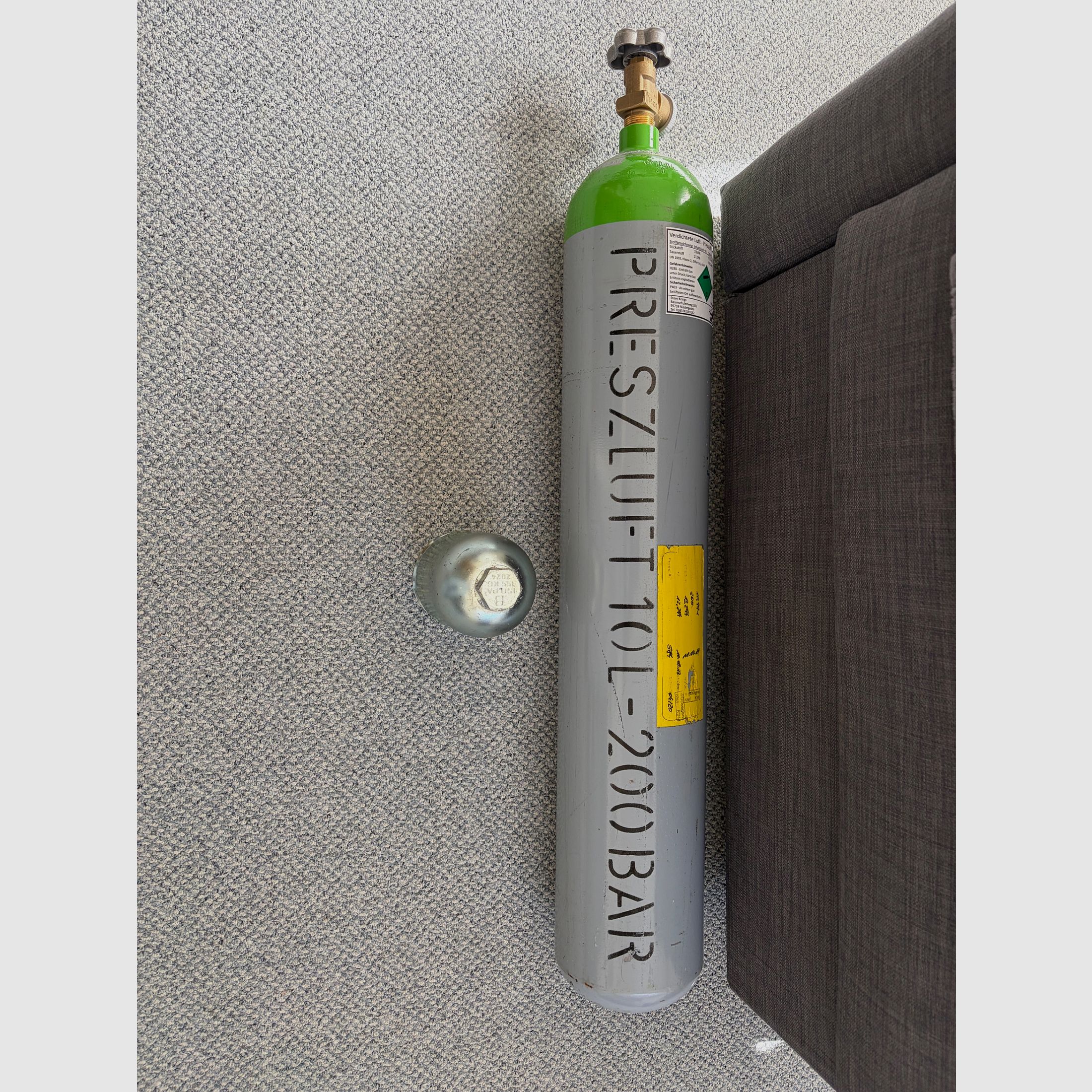 Compressed air cylinder 10 liters 200 bar, image 1 of 4