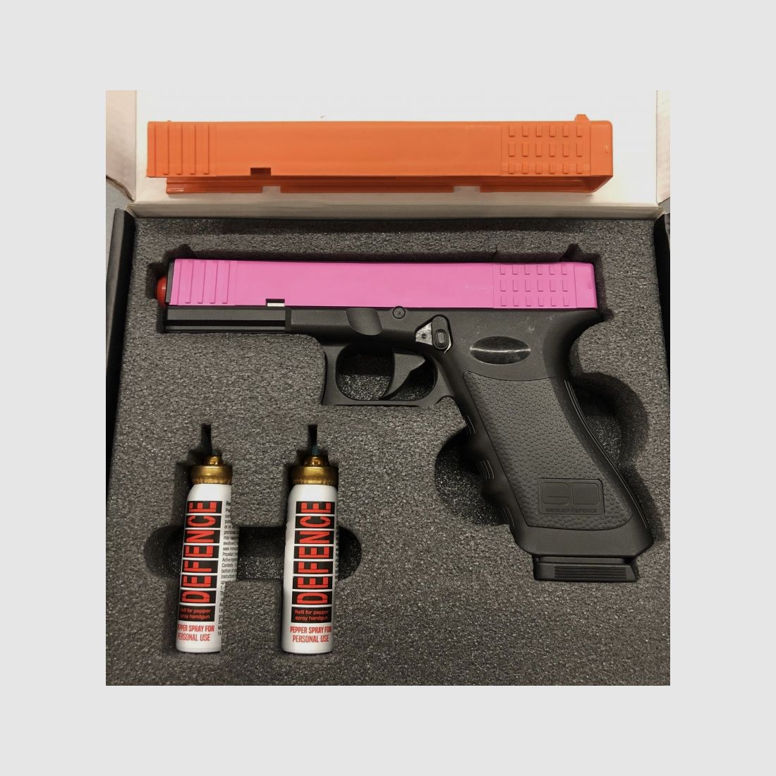 Geisler Defence GD-105 Spraypistole zur Selbstverteidigung Schwarz / Orange, Bild 2 von 7