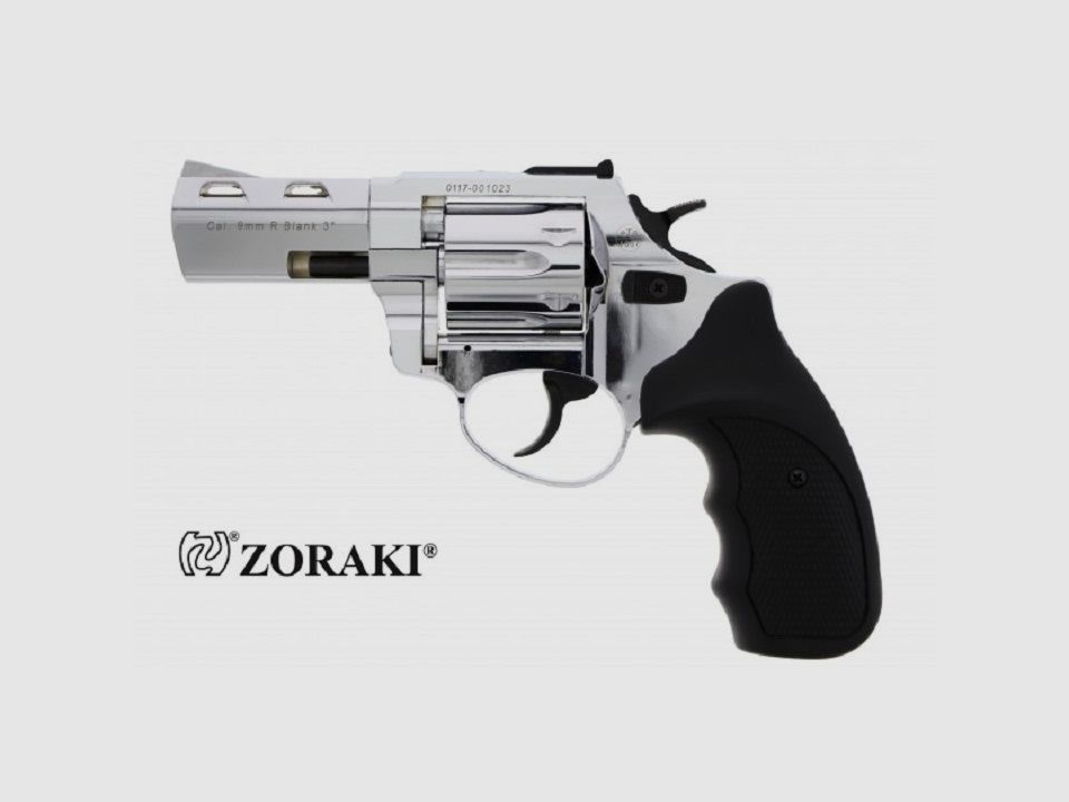 Buchner Zoraki R2 3'' chroom 9mm R.K. Gas- & Signaalwapens