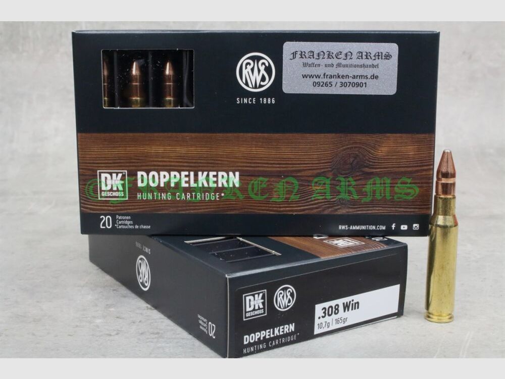 RWS Doppelkern .308 Win. 165gr. 10,7g 20 piezas precio por cantidad