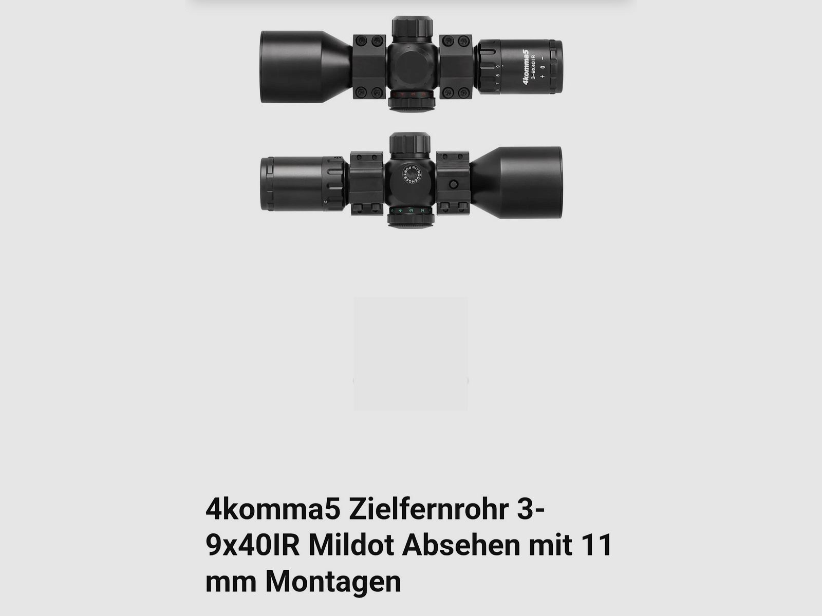 Zielfernrohr : 3-9 × 40 IR Mildot Absehen