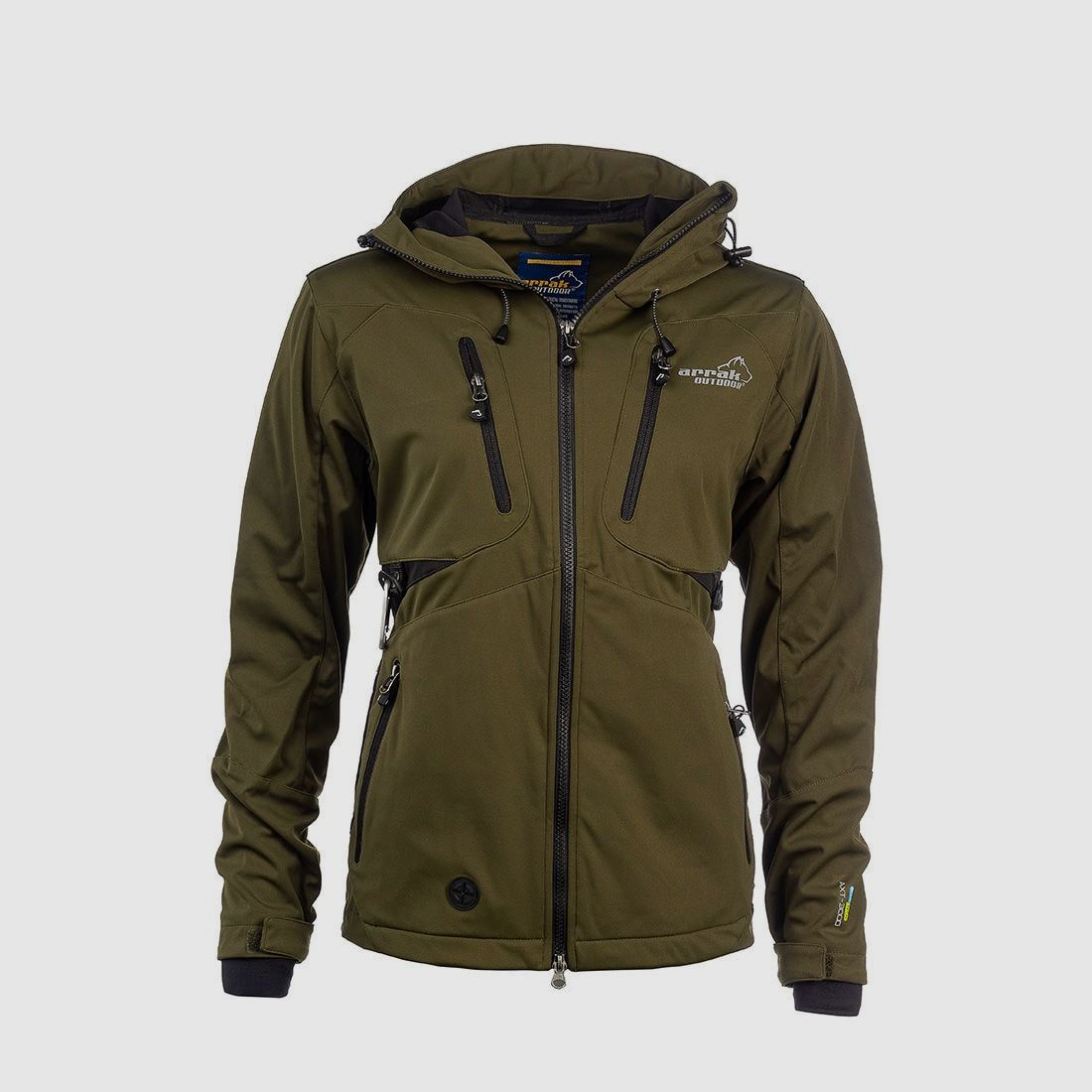 Arrak Akka Softshelljacke Damen Olivgrün - 4XL