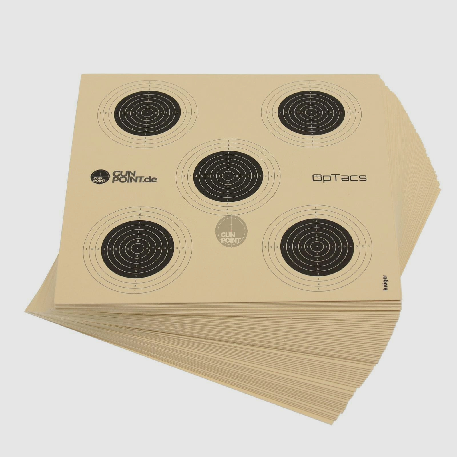 Air rifle target 14 x 14 cm with 5 mirrors - 10 pcs