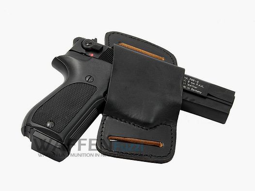 Fondina da cintura Belt-Slide, pelle bovina pieno fiore per Walther, H&K, Sig-Sauer, Röhm, Zoraki