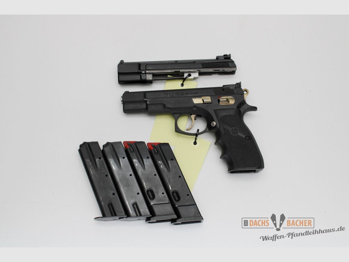 Pistole CZ 85B Kal 9 Para inkl 2 Magazinen und Wechselsystem Kadet .22lr mit 2 Magazinen, Bild 1 von 6