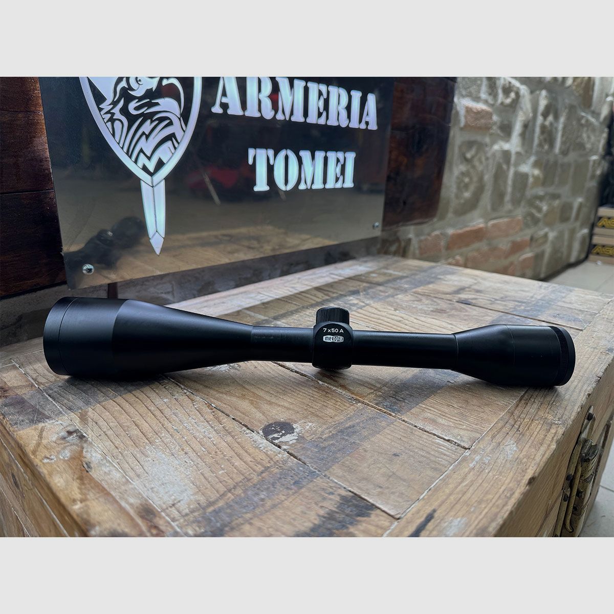 USATO – OTTICA – MEOPTA – 7×50 A | Reticolo 4A con riferimento balistico, immagine 1 di 5