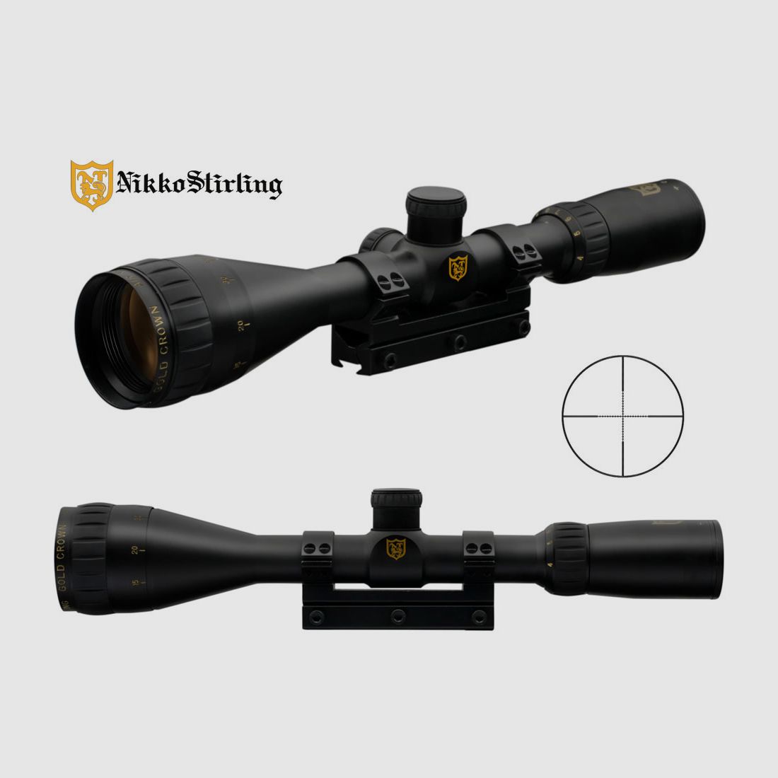 Nikko Stirling Zielfernrohr Gold Crown Airking 4-12x42 Half Mil-Dot, unbeleuchtet