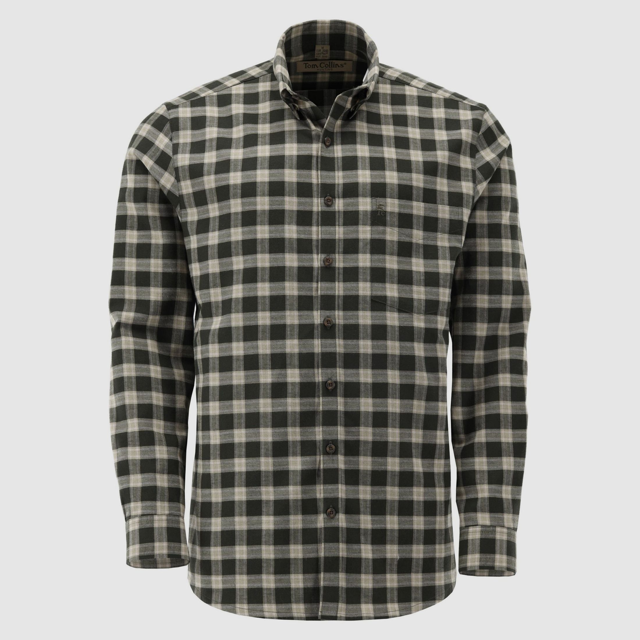 OS TRACHTEN CAMICIA QUADRETTONI FLANELLA VERDE, billede 1 af 3